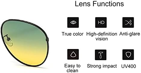 Visão noturna Dexlary Drivante de óculos polarizados UV400 Dia Night View Anti-Glare for Men Mulheres Lazer Viagem Segurança