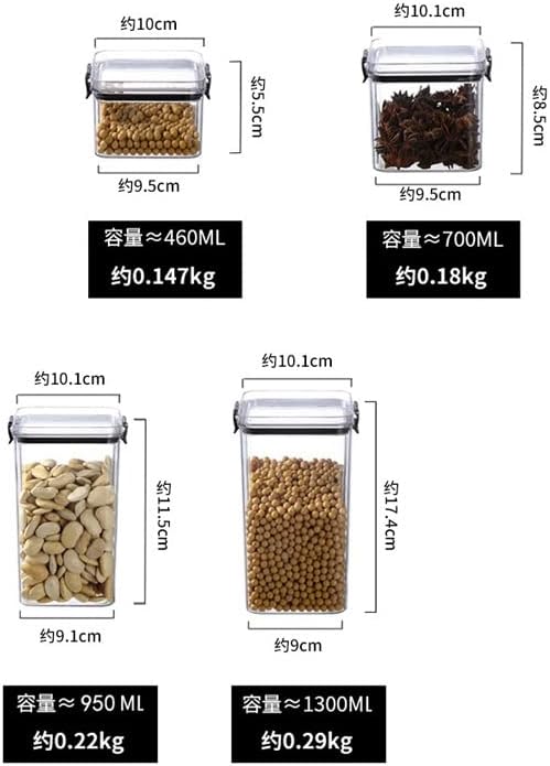 Jarros de armazenamento de contêineres de alimentos PDGJG para caixas de armazenamento de alimentos para cereais a granel para conveniência