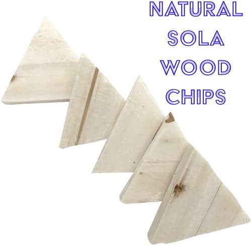 Brinquedos de pássaro mandarim 5137 PK12 Sola Salsa Chips por M&M - Air Sola Wood Wood Toys, corte de triângulo, divertido para