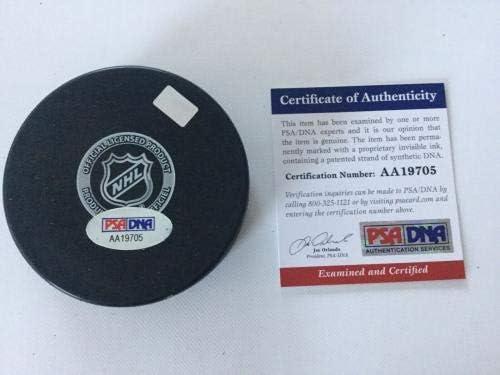 Frederick Andersen assinou autografado Anaheim Ducks Hockey Puck PSA DNA CoA B - Pucks de NHL autografados