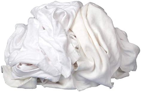 As indústrias de búfalos absorvem panos de pano de camiseta reciclados brancos - caixa de 25 lb. para limpeza, limpeza