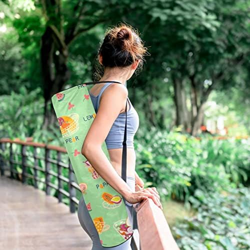 Saco de transportador de tapete de ioga de frutas com alça de ombro de ioga bolsa de ginástica bolsa de praia