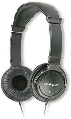 Kensington Hi-Fi On-Ear fones de ouvido com cordão de 9 pés, preto