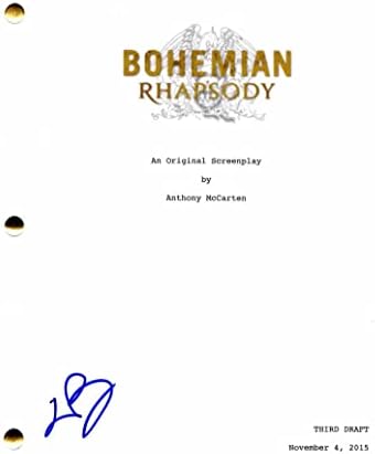Lucy Boynton assinou o autógrafo Bohemian Rhapsody Script Full Movie - muito raro