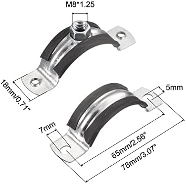 UXCELL 40MM MULHERES CLAMPS DE TUBULA RIGIDA, CLIP DE TUBO DE TUBO DE TUBO DE AÇO DE CARBONE