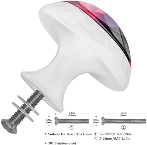 Tbouobt 4 pacote - botões de hardware do armário, botões para armários e gavetas, alças de cômoda da fazenda, paisagens