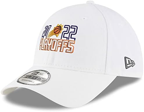New Era Phoenix Suns 9forty 2022 NBA Playoffs Strapback Hat, Cap branca ajustável
