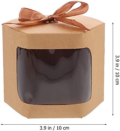 Caixa de presente de doces de chocolate Nuobesty 6pcs Caixas de doces de casamento Bow Box Box Caixa de Casamento Caixa