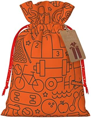 Sacos de presente de traço de natal cartoon-sports-ball-games apresenta sacos de embrulho sacos de embrulho de presentes de