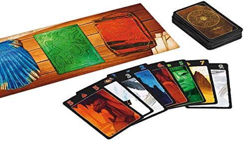 Lost Cities Card Game - Com a 6ª Expedição | Conselho de dois lados para edição clássica ou nova | Por Reiner Knizia | Um jogo