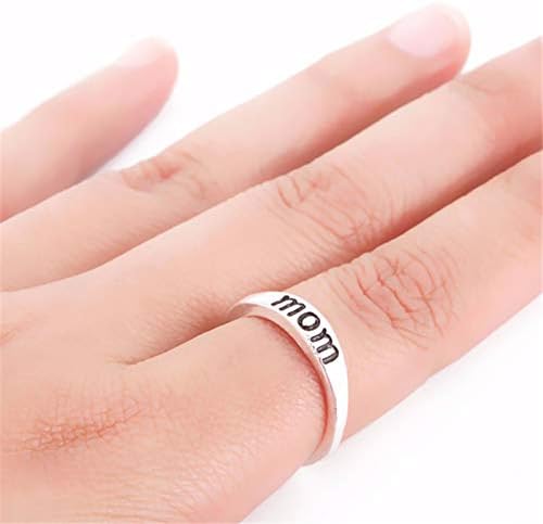 Anéis da mãe garotas anel moderno anel prateado Jóias de jóias