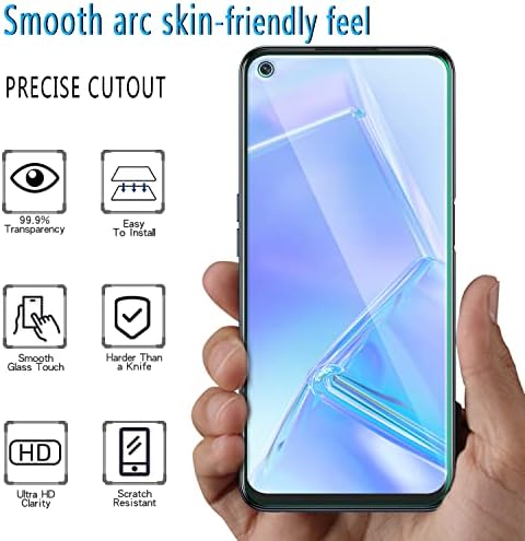 Protetor de tela Slanku [3-Pack] para o OnePlus Nord N200 5G Vidro temperado-anti-arranhão, bolhas grátis, amigável de casos, fácil