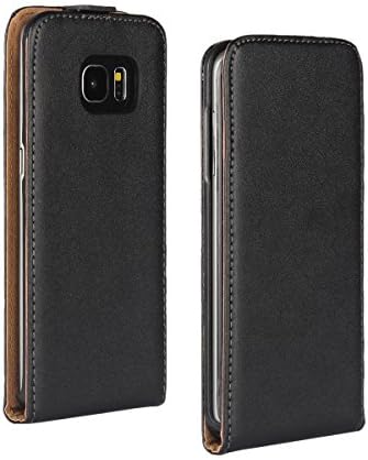 Capa de celular de couro genuíno de flip fino para Samsung Galaxy S7 Edge