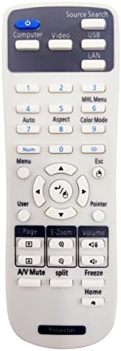 Kindsion Compatible Remote Control 1541653 for Epson PowerLite 1720, 1725W, 1730W, 1735W, 1750, 1760W, 1770W, 1775W, 1830, 1915, 1925W, 824+, 825, 826W, D6150, D6155W, D6250, VS400 Projectors