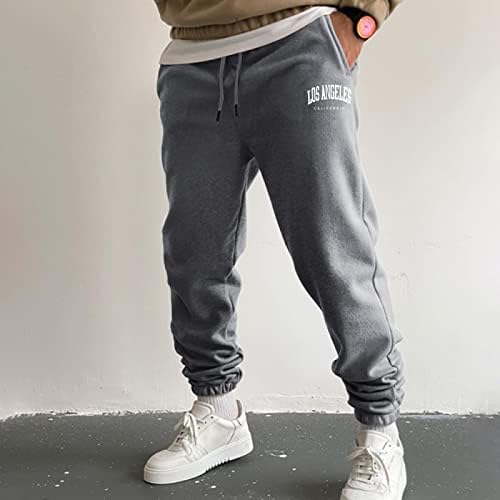 QIDAI 2022 Mens Autumn e Winter High Street Long Pants Fashion Leisure Sports Sports Loose Running Solid Color Lace Up calças