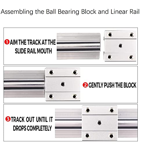 Trilho linear de coavoo sbr25 com bloco de slides lineares, 1pcs sbr25 trilhos de comprimento 23,62 polegadas /600 mm