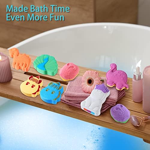 Bombas de banho para crianças - Conjunto de presentes de bomba de banho, banho de espuma orgânica crianças, banheiras de arco -íris,