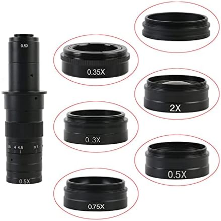 BHU-Câmera industrial da Alta 1PCS 10A Lente Objetiva Microscópio de Vídeo de Tubo Único 0,3x 0,35x 0,5x 0,75x Lente de ampliação de redução de redução Câmera de microscópio de lente de objetiva 2x