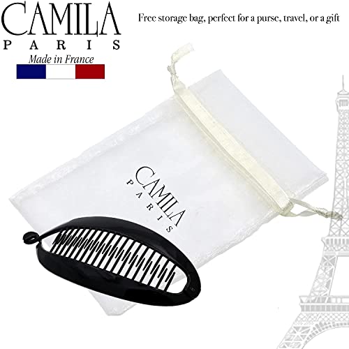 CAMILA PARIS NV135 2 Pacote francês de cabelos de bananeira de bananeira grande clipes de banana flexíveis para cabelos