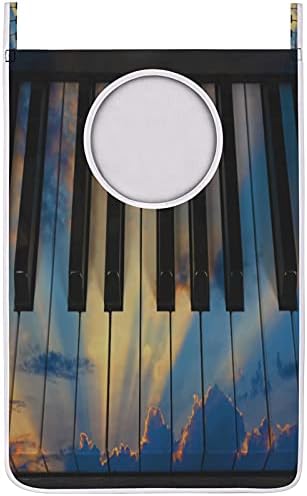 Keys de piano engraçados Sky Salting Laundry Horting Saco, sobre a porta da lavanderia Saco de Saco de Armazenamento