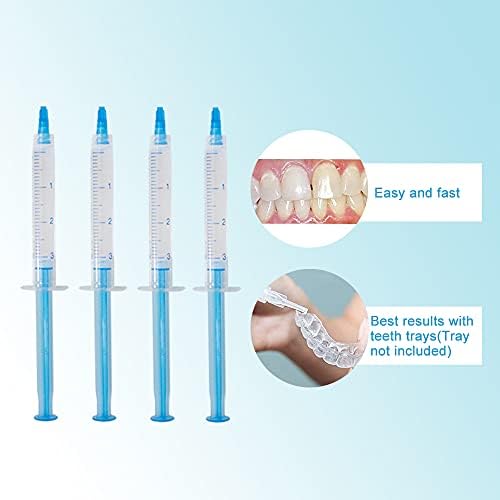 Kit de recarga de gel de clareamento de dentes pevor - seringas de gel de brancos de 3 ml 35% de branqueador de dente de peróxido de carbamida