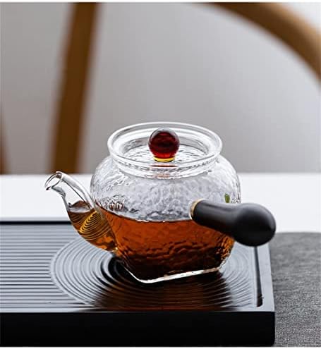 LDCHNH Resistente ao calor Tule de chá de chá de vidro com panela de flores Drinkware de panela 220ml minério dahongpao