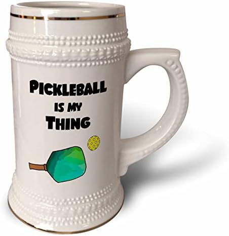 3drose fofo engraçado pickleball é minha coisa de desenho esportivo antigo aposentado - 22oz de caneca