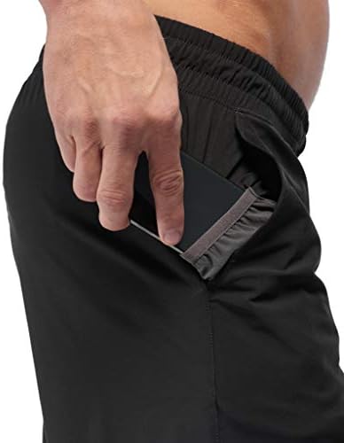 Shorts de treino atlético de 7 mako de Rhone masculino com tecido elástico anti-odor, seco rápido e de 4 vias