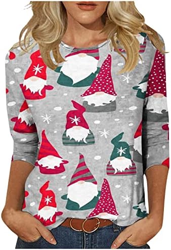 Jjhaevdy Merry Chirstmas Shirts for Womens Pullover Lightweight Casual Fall Sweetshirt Top Top