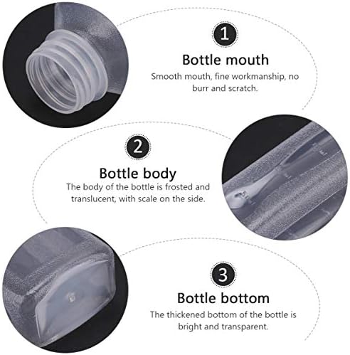Garrafa de água quadrada de hemotão 10pcs garrafas de leite plástico com tampas de 300 ml de água vazia Jugs frascos infantis garrafas