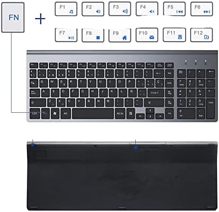 Teclado de molal baixo ruído baixo compacto 101 teclado sem fio 2.4g teclado sem fio para laptop Smart TV Smart TV