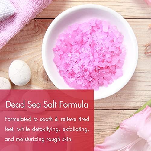 Spa Redi - Pedicura de desintoxicação e salão fino, rosa sensual, 128 onças - feita com sais do mar morto, óleo de argan, óleo