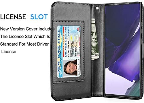Galaxy Note 20 Case, Galaxy Note 20 Caixa de carteira, caça -níqueis de cartão de crédito de caixa de luxo carregando