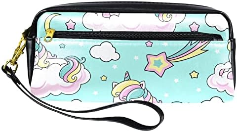 Tbouobt Bolsa cosmética para mulheres, bolsas de maquiagem Bolsa de higiene pessoal espaçosa presente de viagem, Unicorn Shooting Star Sky Sky Cartoon