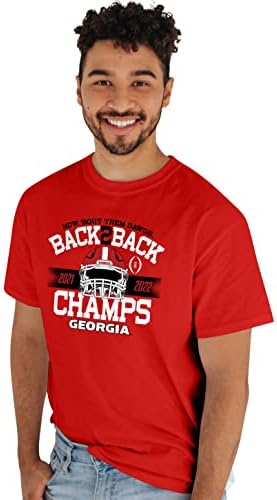 Blue 84 NCAA masculino licenciado oficialmente Georgia Bulldogs National Champs T-shirt 2022-2023 2x Red