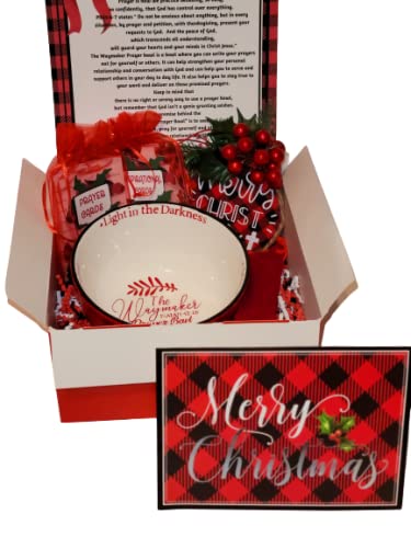 Natal Buffalo Plaid Waymaker Bowl | Tigela de oração personalizada | Escrituras de oração | Presentes cristãos | Guerreiro da