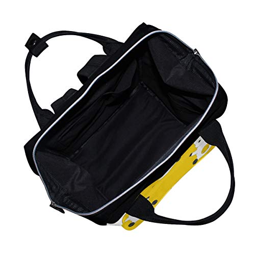 Backpack de bolsa de fraldas de colourlife vacas fofas em sacolas amarelas bolsas de fraldas multifuncionais