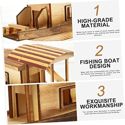 Modelo de barco Canight Ornamentos para crianças brinquedos para homens decoram barcos de pesca para adultos homens artesanato