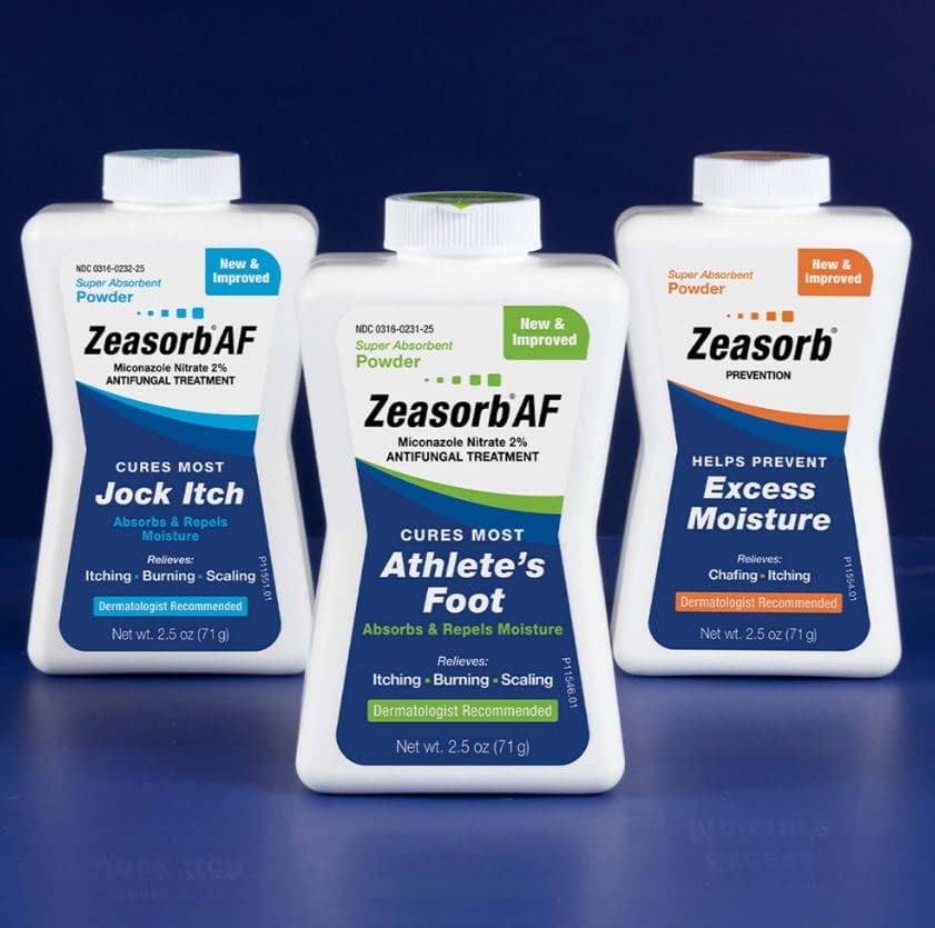 Zeasorb super absorvente tratamento antifúngico em pó para at Jock Itch 2,5 oz por zeasorb-af