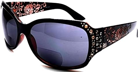 Óculos de sol bifocais Leitores de óculos Leitores para mulheres Completas de shinestone transparente Designer de grandes