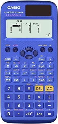Casio FX-85SPXII-Calculadora científica, recomendada para espanhol e português, 293 funções, solar, azul