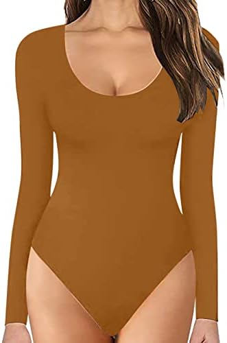 Bodysuits Sexy Tampo Tampo Mulheres Mumbonete sem costura Macaco de macacão curto Manga curta Manga longa V Camiseta Bodycon