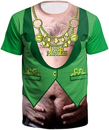 Camisas masculinas Irlanda São Patrício de Moda e Diversão Camis Camisetas de Camisetas de Sleevada Curta