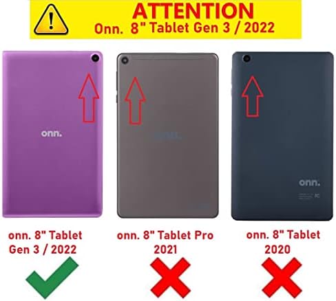 Bowtus Onn 8 '' Tablet Gen 3 Case, [Kickstand] [Caso para crianças] Caixa de proteção à prova de choques de choques Caixa