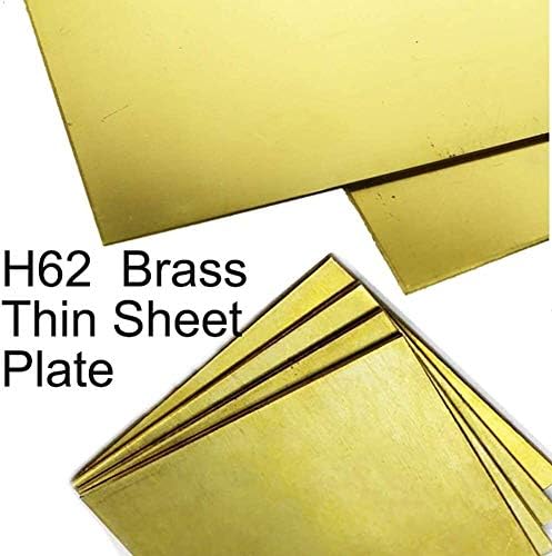 Placa de latão de latão Haoktsb placa de cobre metal de resfriamento bruto Materiais industriais H62 Cu Espessura 5mm,