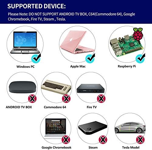 [2 em 1] 2 pacote de 2,4 GHz controlador sem fio compatível com PC e SNES, conector USB e 7 pinos, para Windows PC, iOS Mac, Linux Raspberry