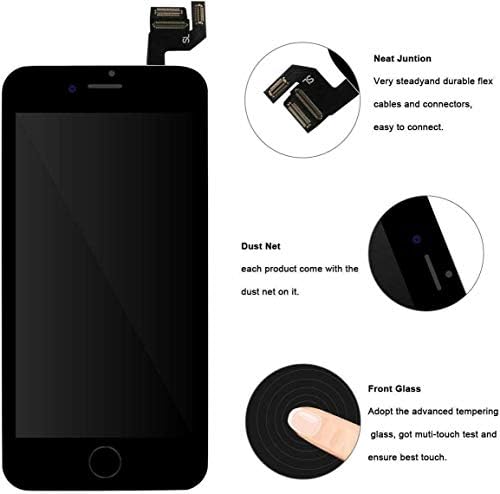 Para iPhone 6s 4,7 polegadas Montagem completa LCD Substituição Digitalizer Frame Display Set com câmera frontal voltada para o sensor de proximidade Botão do falante