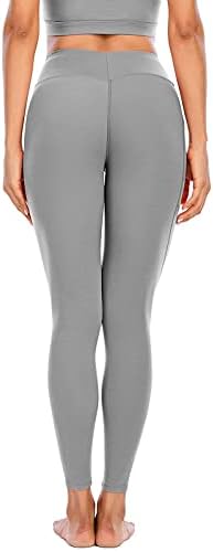 Calças de ioga de cintura alta feminina de Bblulu com bolsos, controle de faixa de perna da cintura que não vê através