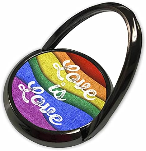 O amor 3drose é amor em cursivo branco angustiado em um arco -íris ondulado. - Toque de telefone