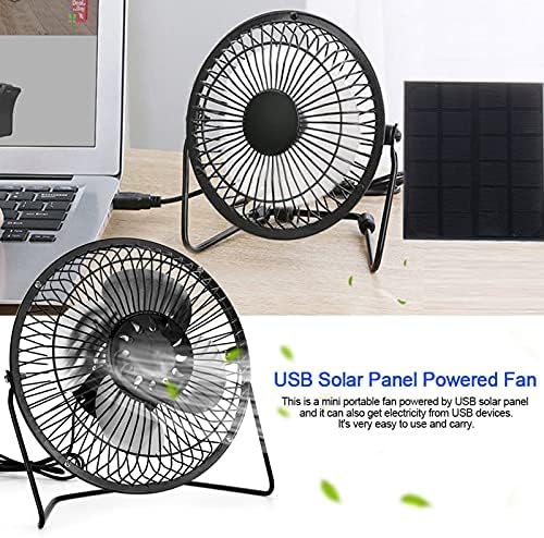 Hilitand Painel solar USB Ventilador de ventilador movido a energia, equipamento de ventilação ao ar livre para refrigeração